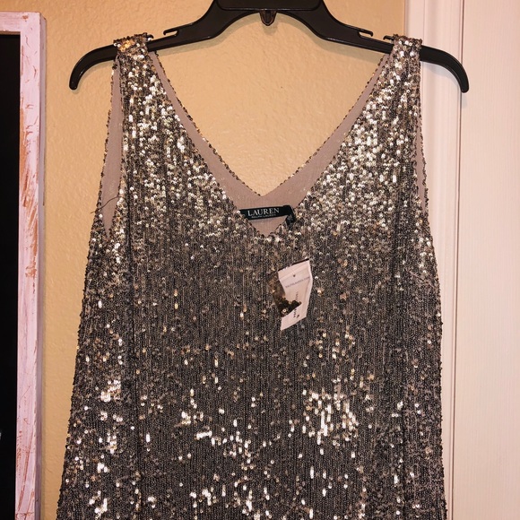 | Ralph Lauren champagne formal dress | NWT | - Picture 3 of 4